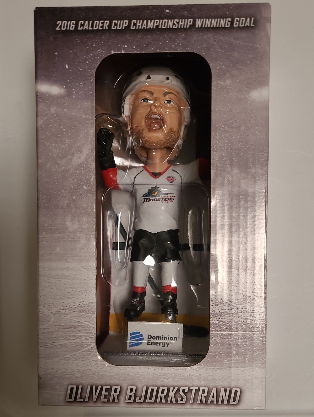 Oliver Bjorkstrand Bobblehead - White & Black Hockey Figure